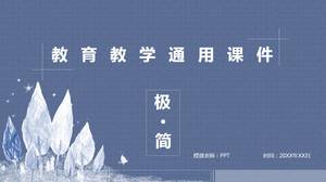 Modelo de ppt de educação de estilo minimalista