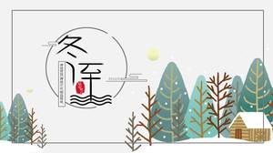 Plantilla ppt de solsticio de invierno de vacaciones tradicionales