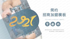 2021 modelo de ppt promoção de investimento de gradiente de moda estilo plano