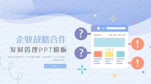 Modello ppt per la gestione dello sviluppo della cooperazione strategica aziendale dei cartoni animati