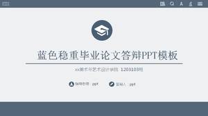 Șablon clasic ppt de răspuns de design clasic albastru