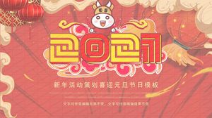 2021 șablonul ppt pentru planificarea evenimentelor pentru ziua de Anul Nou și Anul Nou