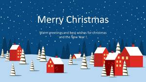 Noel tebrik kartı için Ppt şablonu