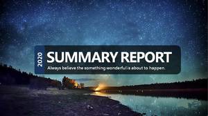 星空の青いビジネスユニバーサルpptテンプレート