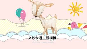 Template ppt hewan sastra kartun