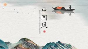 Template ppt gaya lanskap warna