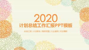 Small fresh color work summary ppt template