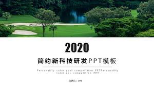 Fresh future technology work report ppt template