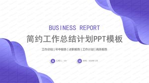 Gradient niebieski minimalistyczny szablon podsumowanie pracy plan ppt