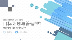 Biznes niebieski minimalistyczny cel zarządzania ogólnym szablonem ppt