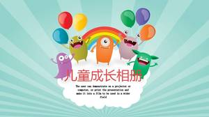 緑の子供たちの成長コースウェアpptテンプレート