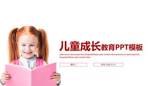 Ciepły i prosty szablon ppt edukacji wzrostu dla dzieci