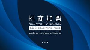 Plantilla ppt del plan de promoción de inversiones empresariales azul