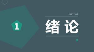 Green geometric thesis defense ppt template