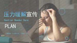 Semplice modello ppt universale per la promozione del sollievo dallo stress blu sfumato