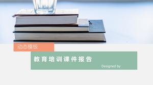 Basit eğitim eğitim kurumu çalışma raporu ppt şablonu