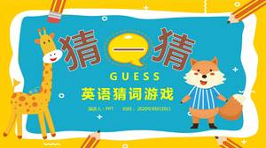 小動物の背景推測英語教育スピーキングレッスンpptテンプレートを推測します