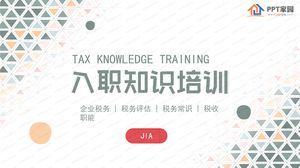 Modello ppt generale di formazione della conoscenza di induzione del vento piatto geometrico a colori