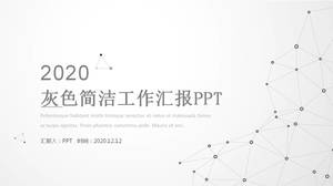 Modelo de ppt de relatório de trabalho de partícula de linha pontilhada