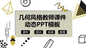 Un enseignant de style géométrique parle d'un modèle de didacticiel ppt de leçon