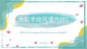 Kreskówka wyciągnąć rękę nauczyciel wiatru mówi lekcja szablon kursu ppt