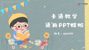 Pendidikan kartun angin papan tulis mengajar template ppt umum