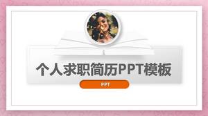 Modello di curriculum ppt per la domanda di lavoro personale con cornice microscopica