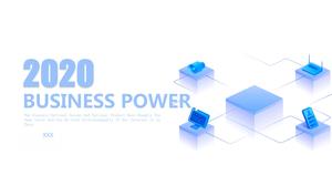 Modèle ppt général de rapport de travail de style simple d'entreprise