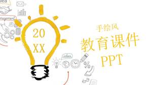 Yaratıcı ampul anaokulu eğitimi ppt şablonu