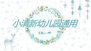 Anaokulu çiçek ve kuş ppt şablonu