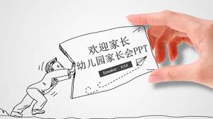 Modello ppt per la riunione dei genitori in stile disegnato a mano