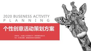 Template ppt rencana acara kreatif kepribadian sederhana