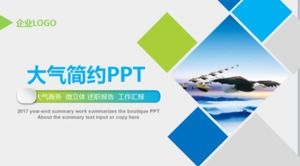 White simple atmosphere business debriefing report work report ppt template