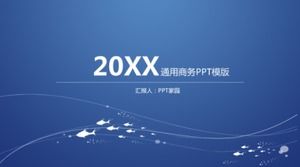 Modelo de ppt de fundo azul puro