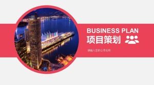 Einfache rosa Business-Projektplanungs-ppt-Vorlage