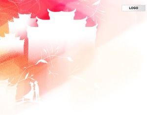 Șablon PPT pentru festivalul Qixi creativ romantic Maple Leaf