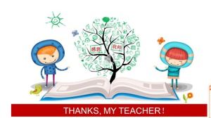 Templat PPT Kartun Hari Thanksgiving Hari Guru