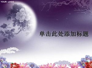 Mor fantezi Sonbahar Ortası Festivali PPT şablonu