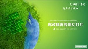 貼儲蓄特別清新PPT模板