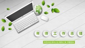 Yeşil çevre koruma taze iş özet planı PPT şablonu