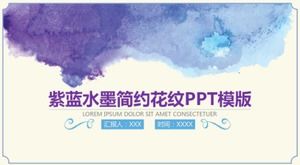 Modello PPT modello semplice inchiostro viola e blu