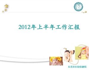 Templat PPT ringkasan kerja setengah tahun kebidanan