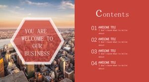 Kırmızı kendini tanıtma PPT şablonu