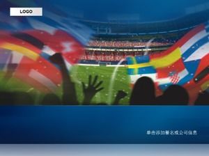 Grito en el campo de deportes plantilla ppt