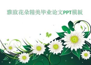 Modello ppt per tesi di laurea squisita con fiori eleganti