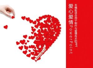 Modelo ppt coração caridade vermelho