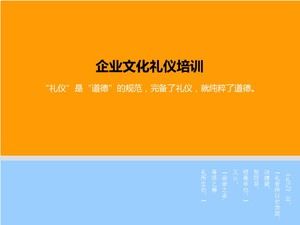 Modelo de ppt de treinamento em etiqueta de cultura corporativa