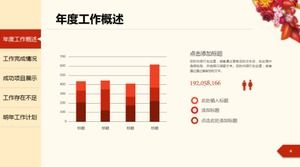 Modelo PPT de resumo de trabalho de Fan Han lindo