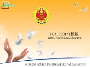 檢察機關司法機關公正廉潔報告摘要PPT模板