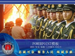 Templat PPT laporan keselamatan kebakaran keamanan publik